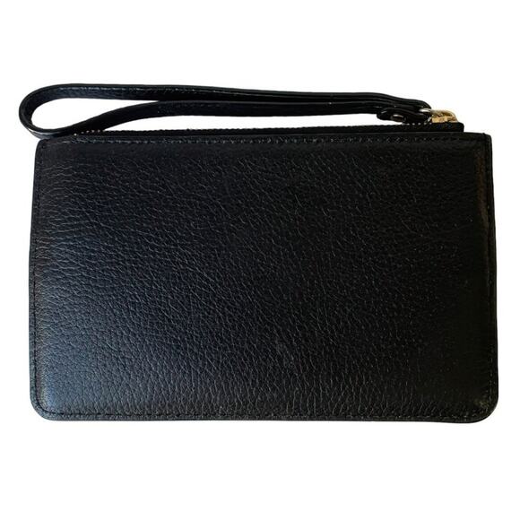 NWOT Kate Spade Highland Place Gold Hardware Pebbled Black Leather Wristlet - Picture 2 of 4